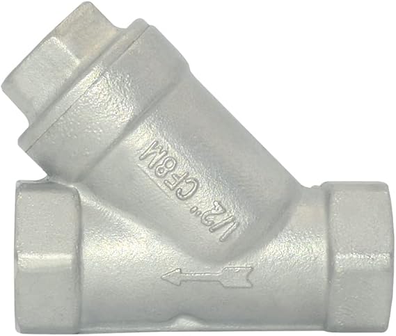 1/2" WYE Strainer Mesh Filter Valve,800WOG Y-Spring NPT Female Check Valve,Stainless Steel SS316 CF8M
