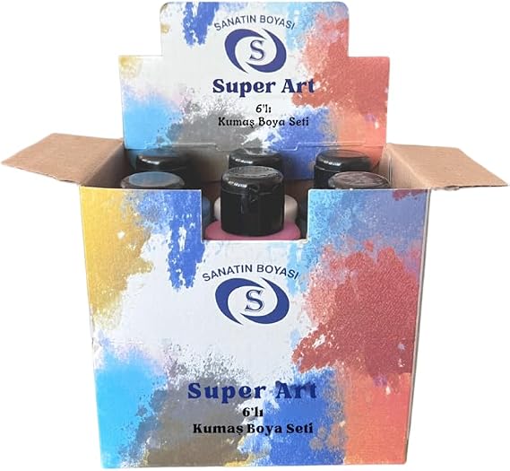 SuperArt Akrilik Kumaş Boya Seti 6'lı 6x50 mL