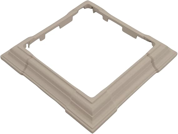 WEATHERABLES Adjustable Vinyl Skirt - Weatherproof Premium Vinyl with Easy Installation on Patios, Porches, Mailbox Posts, or Fence Posts (Khaki)