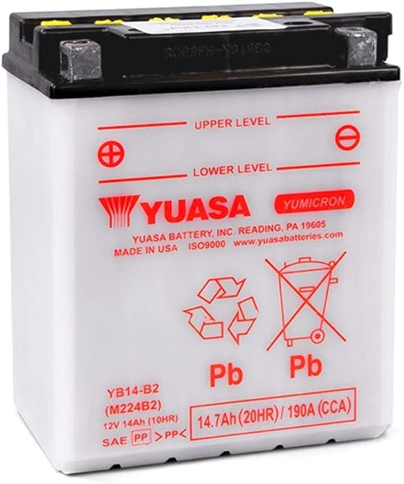 Yuasa YUAM224B2 YB14-B2 Battery