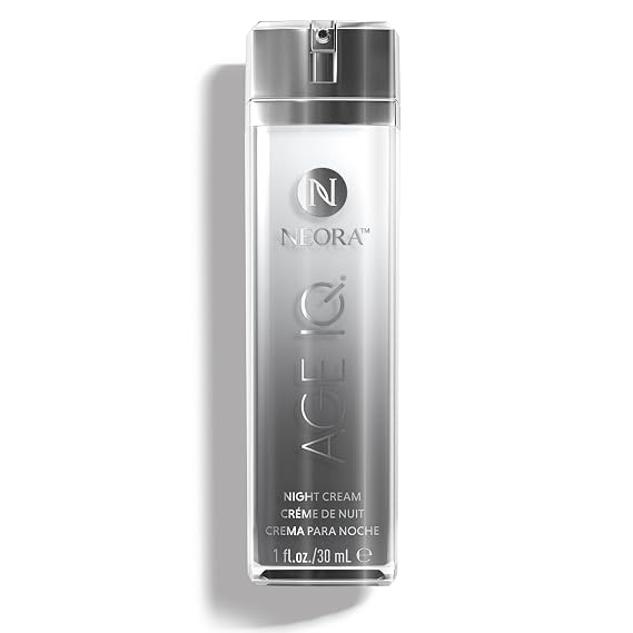Neora Age IQ - Night Cream with Bidens Pilosa, Peptides & Hyaluronic Acid - Smooths Skin, Boosts Radiance, Fights Wrinkles, Firms - 1 fl.oz.