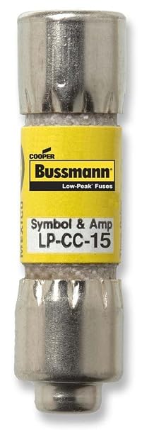 Cooper Bussmann Lp-Cc-15 - Pack of 10 -Low Peak Fuse Limit Time 15A Lp-Cc-15 - Pack of 10 -