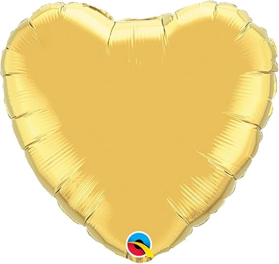 Qualatex 78451 HEART-METALLIC GOLD, 36"