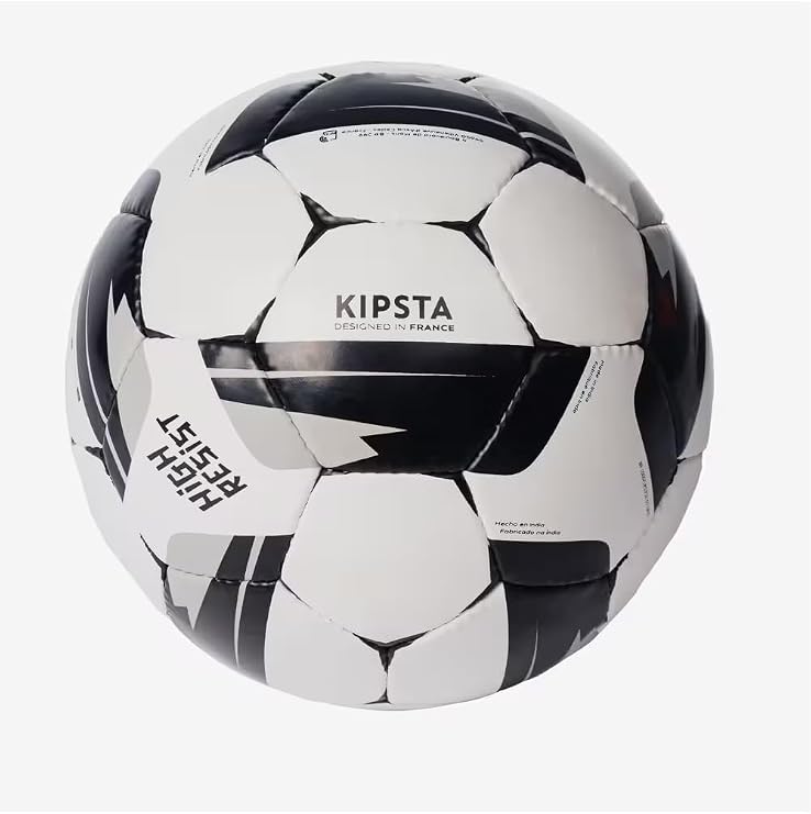 Kipsta Training Ball Resist Size 5, Machine Stitched, Rubber Coating - White