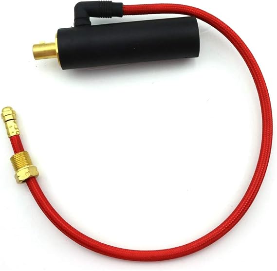 WeldingCity Separate-hose Dinse-type (50mm) Cable Adapter Plug Connector for Water-cooled TIG Welding Torch 18, 20 and 25-series
