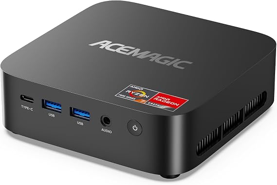 ACEMAGICIAN Mini Gaming PC16GB RAM 512GB SSD (Up to 4.3GHz) Triple 4K@60Hz Display WiFi6 BT5.2 Type-C HDMI DP1.4 Mini Computers Desktop for Light Gaming/Office