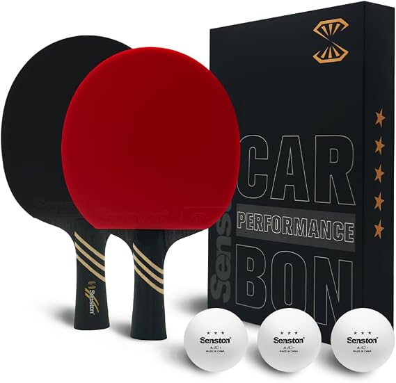 Senston Professional Table Tennis Paddle with Carbon Technology, Ping Pong Paddle Set for Advanced Player, Superior Control Ping Pong Rackets for Competition