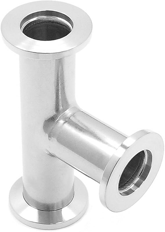 3-Way Tee, KF-25 Vacuum Fittings, ISO-KF Flange Size NW-25, Vacuum Fitting, Stainless Steel