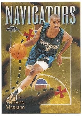 Stephon Marbury 1998-99 Topps Chrome Season's Best Navigators Minnesota Timberwolves Insert Card #SB4