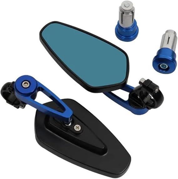 For KYMCO NIKITA GDINK KXCT PeoPle S Racing S G150 Motorcycle Mirror CNC Handlebar End Rearview Side Mirrors(NO LOGO Blue)