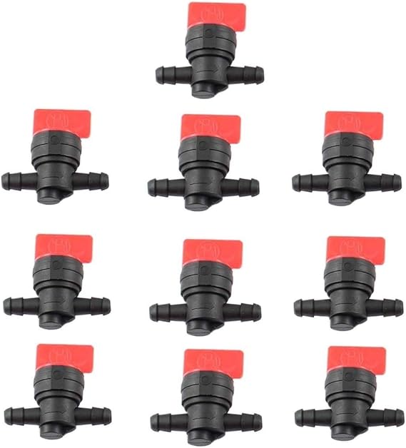 10pcs 1/4" In Line Straght Gas Fuel Cut off Shut Off Valve Motorcycle Petcock