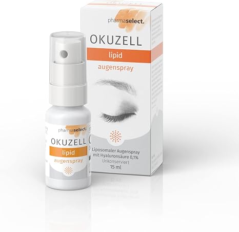 Okuzell Lipid Eye Spray Liposomes & 0.1% Hyaluronic Acid Supports the Fat Layer of the Tear Film for Dry Eyes Preservative-Free