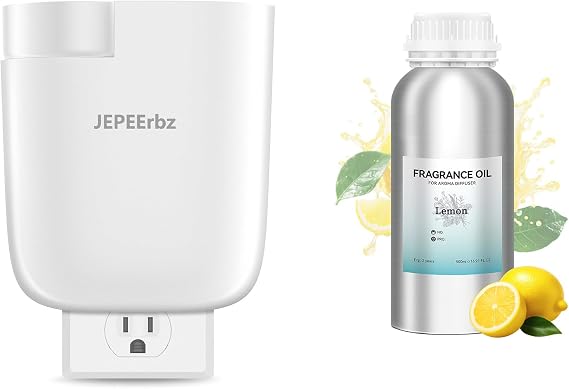 Plug in Diffuser, Waterless Oil Diffuser, Lemon Diffuser Oil (500ml / 16.9oz), Essential Oils