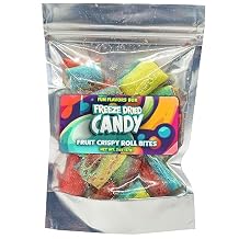Freeze Dried Candy Fruit Crispy Roll Bites Variety Pack Crunch Candy Treats Space Theme Party Favor Gift Idea, 2 oz