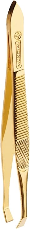 Mundial Gold Tongs Straight Tip S/A Gold