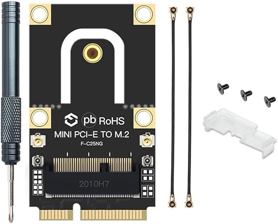 M.2 to PCIe Converter for Laptop NGFF M.2 Key AE WiFi Bluetooth Card to Mini PCI-E Converter Adapter Make Your M.2 WiFi Card on laptops 2010-2016 Laptops Based on PCI Express Solt