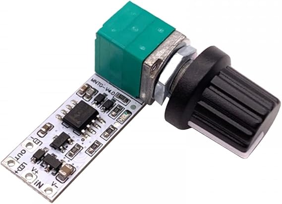 DONGKER LED Driver PWM Dimmer Module,DC 3.7V-24V 4A Motor Speed Controller Module Stepless Circuit Control Board with Knob