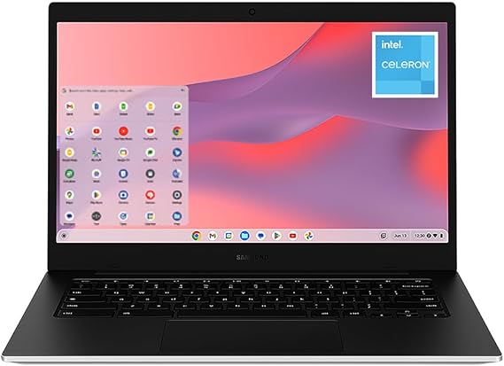 Samsung 14 Inch Galaxy Chromebook Go Laptop PC Computer Intel Celeron N4500 Processor 4GB RAM 64GB Memory ChromeOS XE340XDA-KA2US Student Laptop Back to School Ready Silver