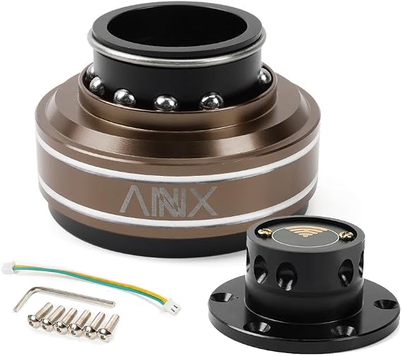 ZS Steering Wheel Hub Adapter 6 Holes Racing Simulator Game 70mm for M-OZA S-imagic M10 A/Mini European Truck Brown