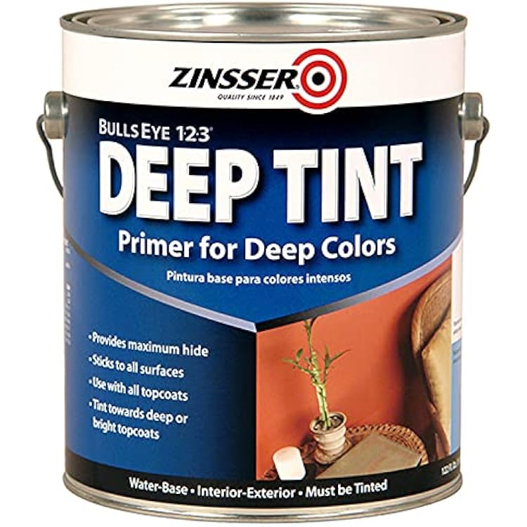 Zinsser 4-Pack of 1 gal 02031 Tint Base Bulls Eye 1-2-3 Water-Based Stain Blocking PrimerSealer