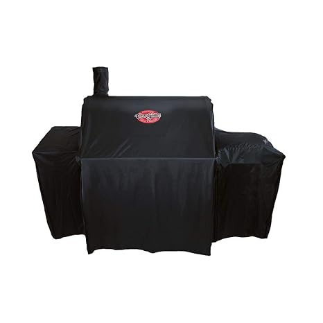 Grill Cover, 66 in W, 26.2 in D, 49.3 in H, Polyester, Black