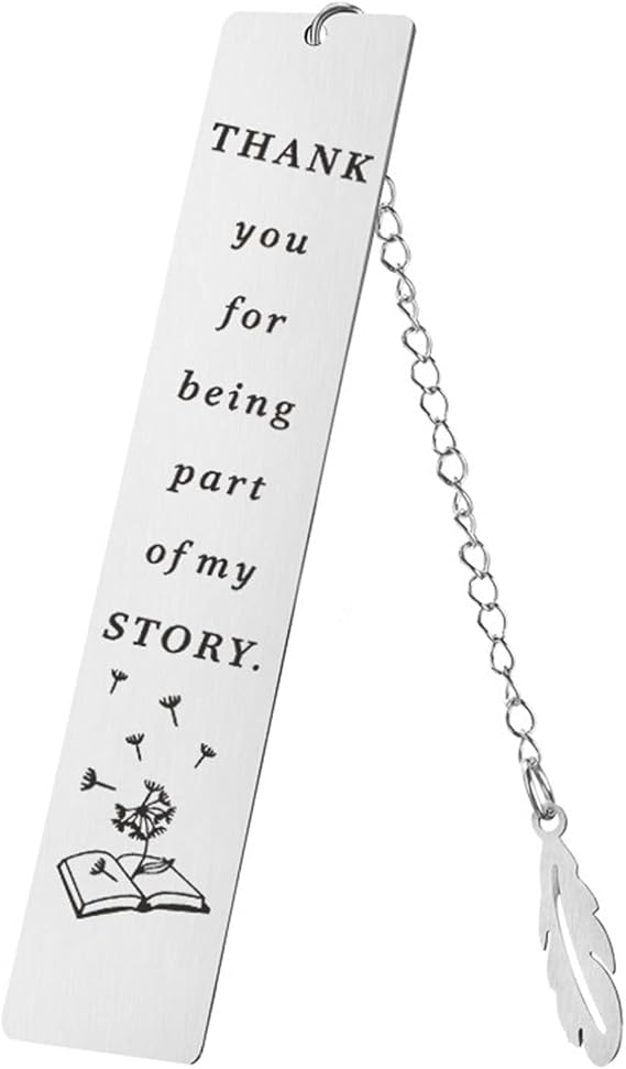 Geeice Bookmark for Women Men, Book Marks with Chain Gift for Teachers Students Book Lovers Readers Librarian, Appreciation Gifts for Graduation Retirement Birthday Christmas Day, Gift Box Packaged