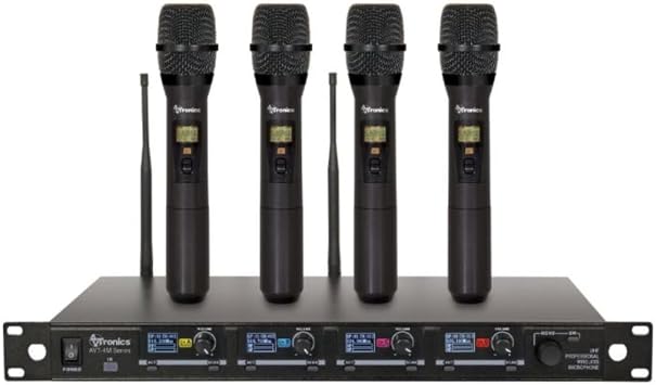 1,000 Channel Wireless Mic 4 Handhelds, No Interference, Affordable!