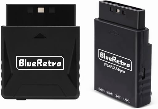 BITFUNX RetroScaler Mini Wireless Controller Adapter with Wireless Controller Adapter for PS1/PS2