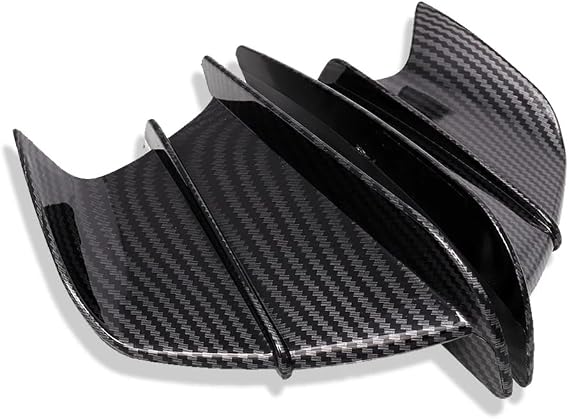 Motorcycle Fairing Winglets for Ducati Monster 796 20th Anniversary Carbon Fiber Style Aerodynamic Wing Spoilers, Universal Side Fairings Wind Wings Lightweight & Durable,A