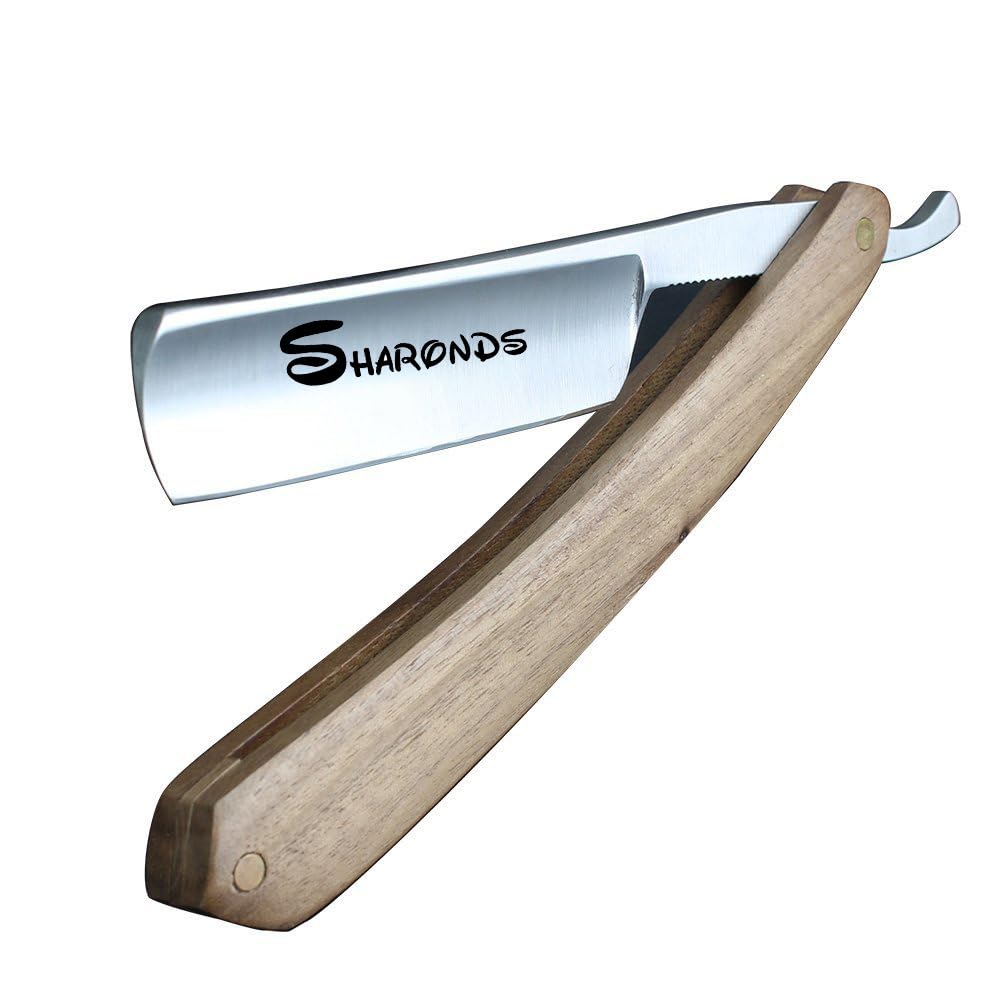 Men Shaving Straight Razor With Box Manual Classic Wood Handle Barber Razors