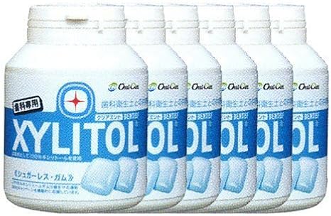 Oral Care, Dental Exclusive, Xylitol Gum, Bottle Type, 90 Tablets 5.4 oz 153 g x 6, Clear Mint