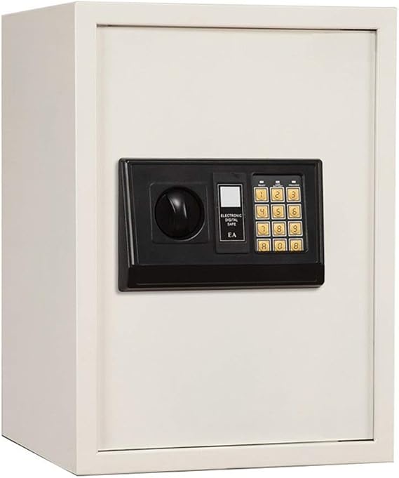 RLKHXBS Safes Anti-Fire Anti-theft Digital Electronic Security Safe Fireproof Wall-Anchoring Safe Deposit for Money Jewelry Cash Batteries,Wall Safes 37x35x52cm