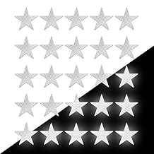 MAITE Star Shape Reflective Tape Waterproof Self-Adhesive for High Visibilty Tape Outdoor Safety Reflective Sticker 50 Pcs White