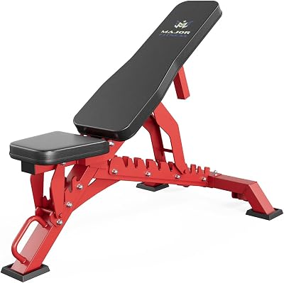 MAJOR FITNESS Adjustable Weight Bench, 1300LBS Capacity, 32 Positions for Strength Training, Bench Press,Body Workouts for Home Garage Gym