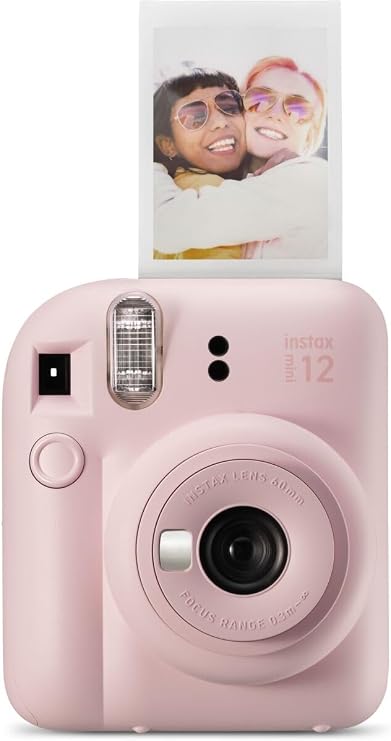 Fujifilm Instax Mini 12 Instant Camera (Blossom Pink) (Renewed)