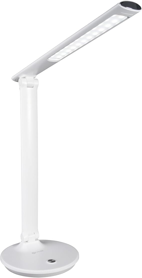 OttLite Emerge LED Sanitizing Desk Lamp with USB Charging, White | ClearSun LEDs Reduce Eyestrain | Sanitizing Light | Flexible Neck | Adjustable Height 11"-26"