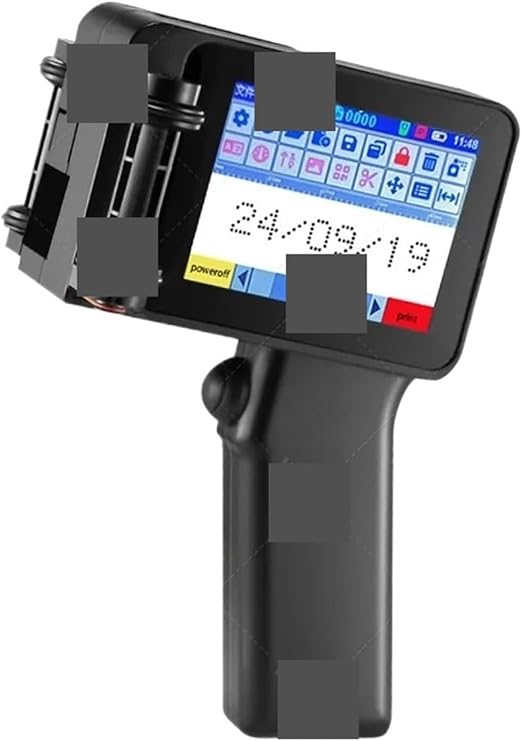Heat Press Machine Handheld Inkjet Printer Gun with 12.7mm Fast Drying Ink for Text, QR, Barcode, Batch Number, Date Label Printers Nink