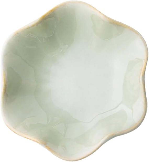 Trinket dish Ceramic Lotus Storage Trays Green Tray For Decoration Jewelry Plate Organizer Containers Desktop Decor for Decor(Color 2)
