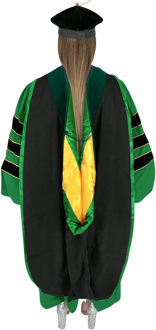 Doctoral Graduation PhD Hood Academic Regalia Deluxe Doctorate Hood for PhD, EdD, JD | Custom Degree Color & Velvet Lining