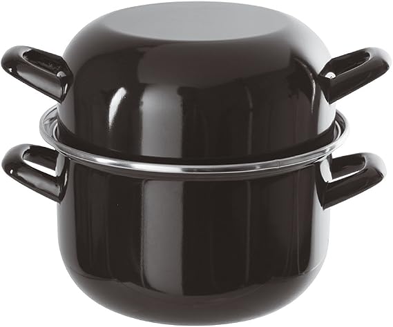 Paderno World Cuisine 2.2 Pound Capacity Enamel Steel Mussel Pot