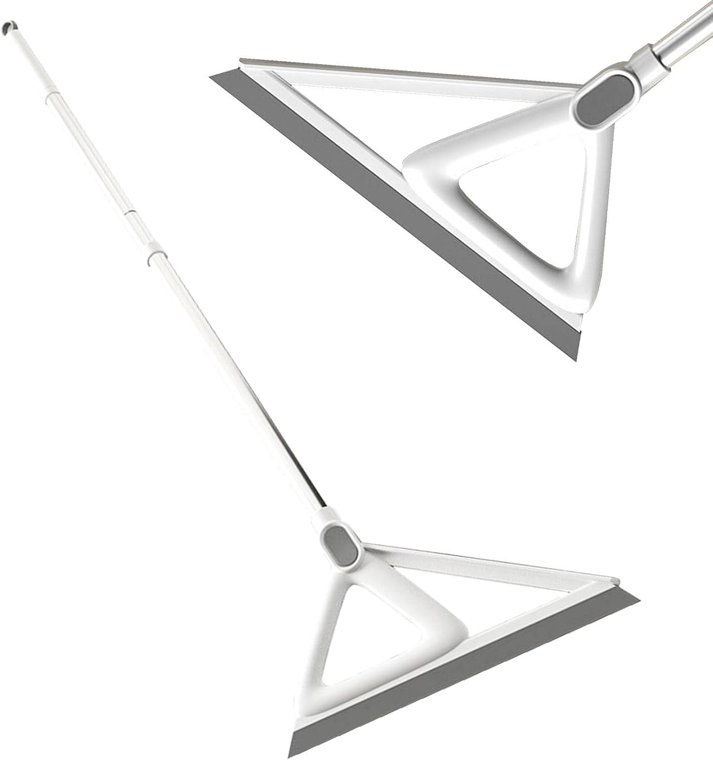 Triangle Silicone Broom Wiper Non-stick Hair Sweep Tool Scraping Broom Silicone Broom Indoor Dustpan Entryway Cleaning Utility Silicone Broom Multifunctional for Bathroom Window Tile Cleaning