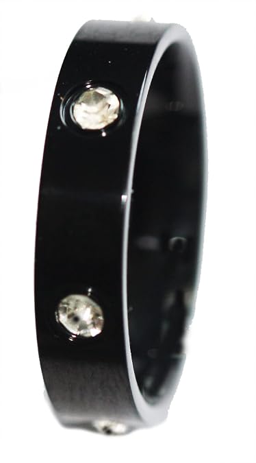Gold Ring Band 18k Yellow Black Silver Rose Gold Plated over Stainless steel for Men Women full 6 stones free red box sz 4-15