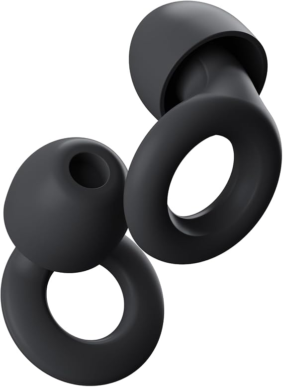 Loop Quiet Ear Plugs for Noise Reduction Super Soft, Reusable Hearing Protection in Flexible Silicone for Sleep, Noise Sensitivity - 8 Ear Tips in XS/S/M/L 24dB & NRR 14 Noise Cancelling Black