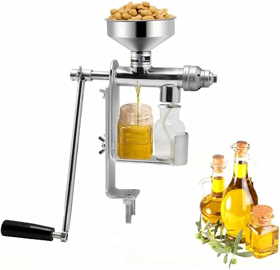 Commercial Home Manual Oil Press Machine, Stainless Steel Nut Oil Extractor, Hand Press Oil Squeezer Machine, Oil Extractor, 401ml-600ml At One Time