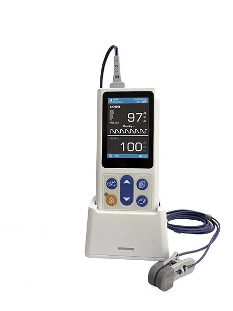 UTP02V 3.5" Veterinary/Vet Pulse Oximeter with Y-clips Ear/Tongue Probe For SPO2, Pulse Rate, RESP of dogs cats horses