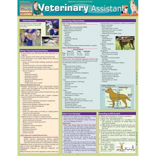 Veterinary Assistant: QuickStudy Laminated Reference Guide Pamphlet December 31, 2011
