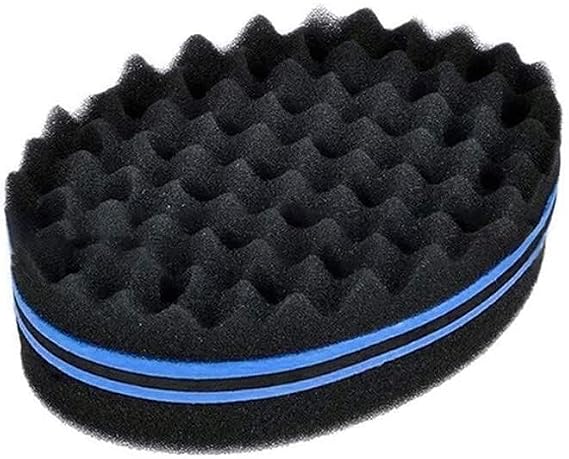 Magic Barber Sponge Brush - Curl Twist Hair Sponge Big Holes Double-Sided Comb Wave Brush Afro Curling Coil Care Tool Dreads Locking Suitable For Curly Hair