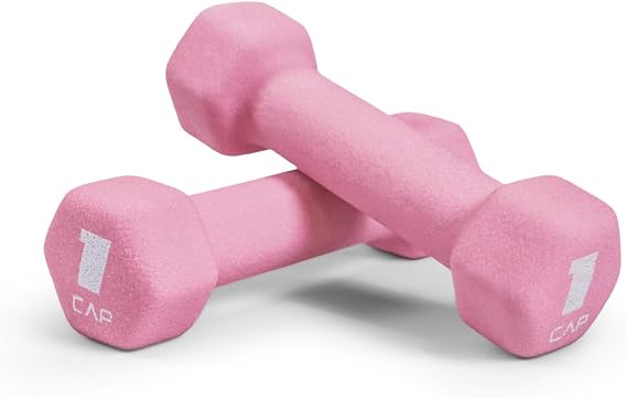 WF Athletic Supply Vibrant Multiple Color Hex Shaped Neoprene Dumbbells/Hand Weights with Non-Slip Grip for Home Gym Equipment Workouts Strength Training Free Weights - Sold in Pairs