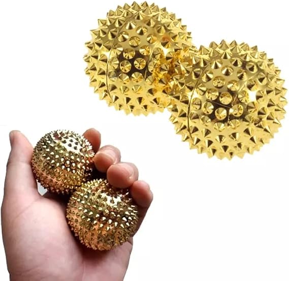 Magnetic Massage Ball, Physical Therapy Hand Acupuncture Ball Massage, Stimulate the Circulation of the Blood and Cause the Muscles and Joints to Relax - Set of 2