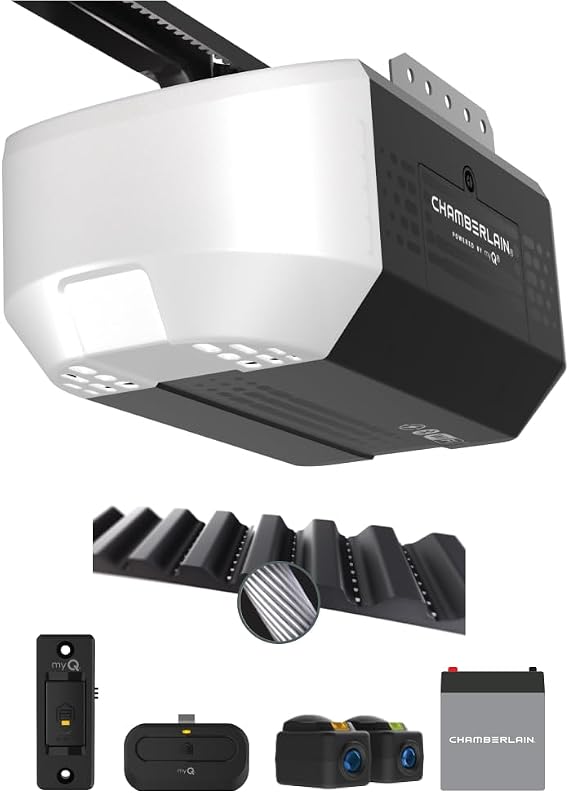 Chamberlain Belt Drive myQ Garage Door Opener, 1/2 HP w/Battery Backup